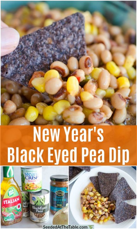 Easy Black Eyed Peas Recipe, Black Eyed Peas Recipe New Years, Easy Black Eyed Peas, Blackeyed Pea Recipes, Black Eyed Pea Dip, Pea Dip, Black Eyed Pea Salad, Rotel Recipes, Blackeyed Peas