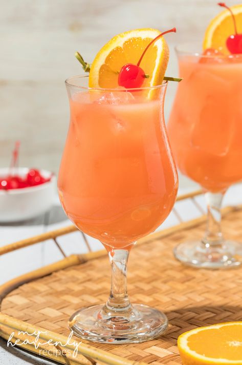 Rum And Orange Juice, Mardi Gras Drinks, Mixed Drinks Alcohol, Refreshing Cocktail, Fruit Juices, Rum Drinks, Mixed Drinks Recipes, Tequila Sunrise, Cocktail Drinks Recipes