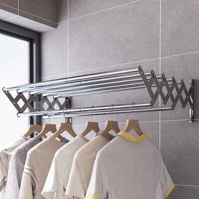 Retractable Drying Rack, Wall Drying Rack, Bathroom Tower, Clothes Dryer Rack, Wall Mounted Clothes Drying Rack, Wall Mounted Drying Rack, Clothes Rod, Laundry Room Bathroom, Folding Walls