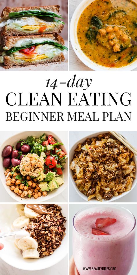 Clean Eating Menu, Meal Plan For Beginners, Clean Eating Plans, Clean Eating For Beginners, Beginner Meal Planning, Appetizer Ideas, Foods And Drinks, Clean Eating Meal Plan, Healthy Meal Plans