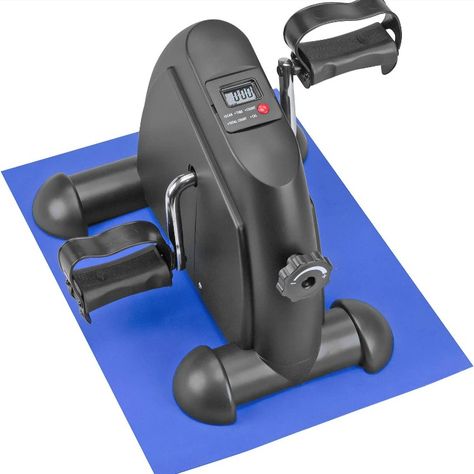 CONVENIENTLY SIZED AND QUIET to make rehab or fitness easier in the home or office
PEDAL SAFETY STRAPS help increase the efficiency of pedaling providing better leverage while keeping feet or hands in the optimal location on the pedals
EASY TO STORE AND MOVE weighing only 12 pounds and measuring 16 x 12.25 x 13.5 inches
EASY TO READ DIGITAL DISPLAY MONITOR displays the number of revolutions a workout, estimated calories burned and elapsed time Senior Exercises, Steps Tracker, Calories Burned, Elapsed Time, Under Desk, Exercise Bike, Senior Fitness, Bike Pedals, Improve Circulation