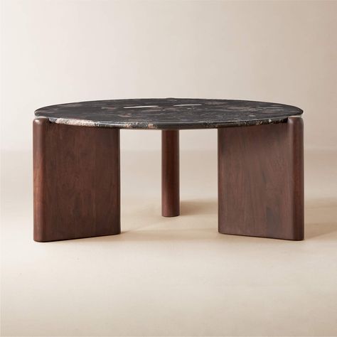 Santoro Round Black Marble Coffee Table + Reviews | CB2 Wire Coffee Table, Black Marble Coffee Table, Aluminum Coffee Table, Concrete Coffee Table, Acrylic Coffee Table, Minimalist Coffee Table, Mirrored Coffee Tables, Travertine Coffee Table, Rattan Coffee Table