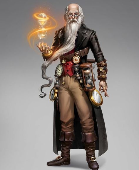 Concept Art Landscape, Steampunk Character, Steampunk Characters, Fantasy Wizard, Heroic Fantasy, Male Character, Dungeons And Dragons Characters, Art Disney, Dnd Art