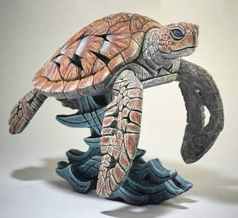 £250 Sea Turtle sculpture by Matt Buckley, Edge Retail Art Gallery www.roomwithaviewfineart.com #seaturtle #sculpture # turtlesculpture #edgesculpture #fineart #artgallery Turtle Surfing, Edge Sculpture, Turtle Sculpture, Turtle Art, Sculpture Metal, Surfing Waves, Marble Stone, Beauty Gift Sets, Iconic Style