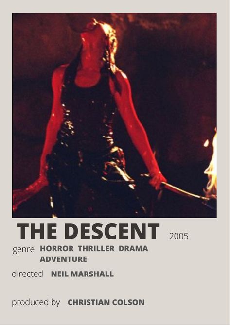 The Descent Movie Poster, The Descent Movie, Action Movie Posters, Descent Movie, Anaconda Movie, Gothic Films, Old Horror Movies, Gothic Movies, Horror Movies List