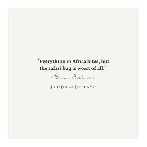 This has to be one of our favourite Brian Jackman quotes “Everything in Africa bites, but the safari bug is worst of all." 🐘🌍 Don’t you agree? Have you been on safari or are you planning one soon? If so, we’d love to hear about your adventure! Share with us where you’re headed, and let’s celebrate the wild beauty of Africa together. Africa Quotes, Beauty Of Africa, On Safari, Wild Beauty, African Safari, The Wild, Bugs, In This Moment, Celebrities