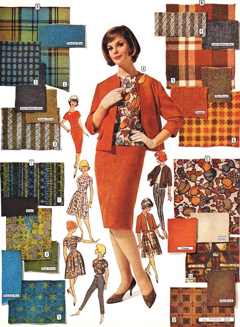 Fabulous mid century fabrics, 1962 Mid Century Modern Fashion Clothing, Mid Century Modern Fashion Woman, Mid Century Medieval, Mid Century Fashion Woman, Mid Century Modern Outfit, Mid Century Modern Fashion, Mid Century Clothing, Midcentury Fashion, Early 60s Fashion