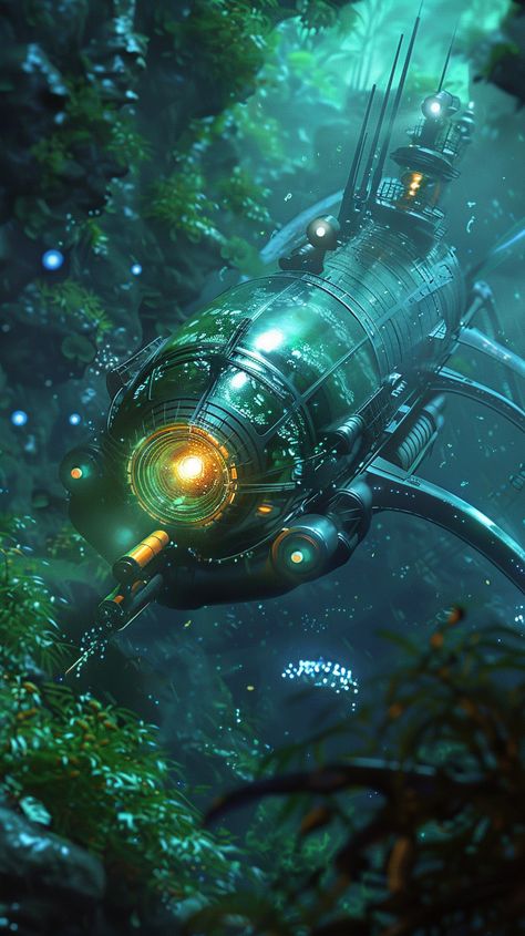 High-Tech Deep-Sea Exploration Submarine Submarine Aesthetic, Inspirational Digital Art, Photography Movies, Ocean Depth, Construction Toy, In The Deep, Photography Games, Deep Sea, The Deep