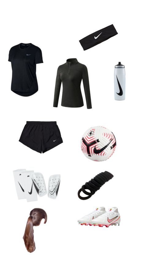 My dream football training looks like this😻☝️⚽️ Casual Athletic Outfits, Soccer Girls Outfits, Football Hairstyles, Vollyball Outfits, Best Soccer Cleats, Soccer Hairstyles, Soccer Bag, Soccer Outfit, Soccer Inspiration