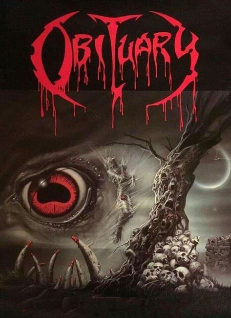 Obituary Band, Metal Meme, Punk Poster, Heavy Metal Art, Goth Wallpaper, Extreme Metal, Band Wallpapers, Metal Albums, Music Artwork