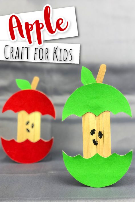 Apple Craft For Kids, Apple Crafts Preschool, Back To School Crafts For Kids, Craft For Preschoolers, Apple Preschool, Apple Activities, Apple Craft, Fall Arts And Crafts, Small Restaurant