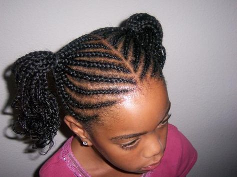 cornrows. adorable pigtails. Cornrow Pigtails, Girls Cornrow Hairstyles, Toddler Braided Hairstyles, Hairstyles Pigtails, Hairstyles Pictures, Gold Hair Clips, Braided Cornrow Hairstyles, Natural Hairstyles For Kids