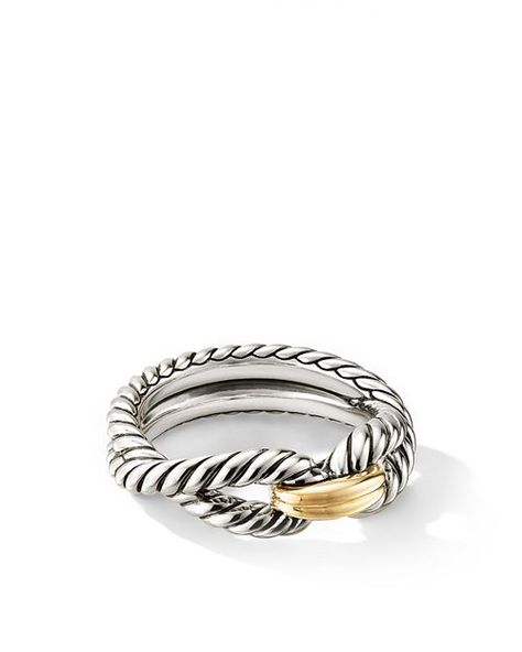 David Yurman - Crossover Collection Cable Loop Ring with 18K Yellow Gold David Yurman Ring, Loop Bands, David Yurman Jewelry, Dog Jewelry, Yellow Gold Jewelry, 18k Gold Jewelry, Jewelry Inspo, Dream Jewelry, David Yurman