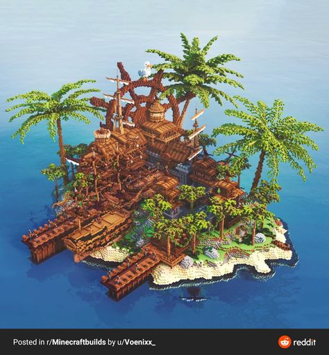 Minecraft Pirate Builds, Pirate Cove, Minecraft Create, Pirate Island, Pirates Cove, Aesthetic Shop, Pocket Edition, Minecraft Architecture, Minecraft Buildings