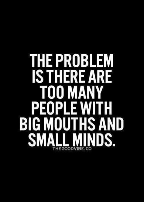 Small Minds Quotes, Mouth Quote, Small Minded People, Inspirational Picture Quotes, Narcissism Quotes, Realist Quotes, Gangsta Quotes, Small Minds, Small Acts Of Kindness