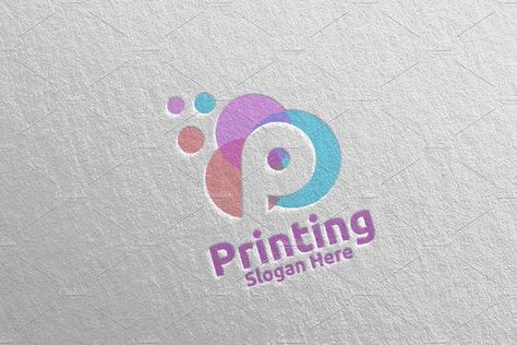 Printer Logo Design Ideas, Printing Company Logo Design Ideas, Printing Logo Design Ideas, Printer Logo Design, Advertising Company Logo, Bubble Printing, Bubble Logo Design, Media Company Logo, Cleaning Logo Design