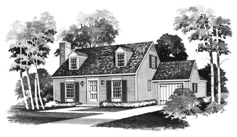 Main image for house plan # 17400 Small Cape Cod House Plans, Cape Cod Plans, Central Fireplace, Small Colonial, Window Placement, Cap Cod, Cape Cod House Plans, Colonial Style House Plans, Library Study