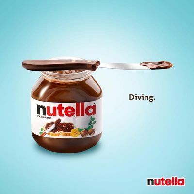 Milk Advertising, Nutella Lover, Way To Save Money, Marketing Poster, Chocolate Spread, Food Advertising, Nutella Recipes, Soft Water, Nutella Bottle