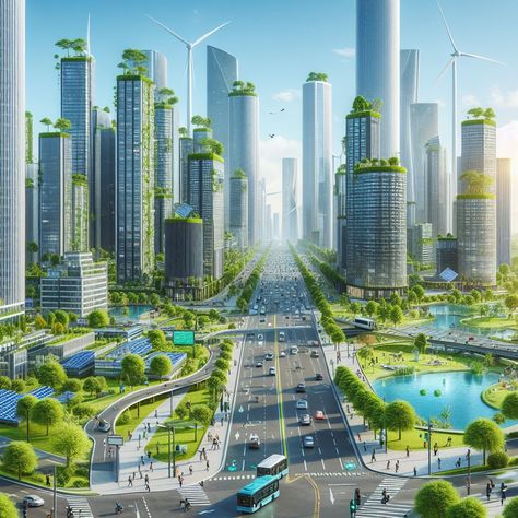 Eco City Concept, City Concept Design, Egypt Cities, Minecraft City Buildings, Eco City, Sci Fi City, Sustainable City, Forest City, Skyscraper Architecture