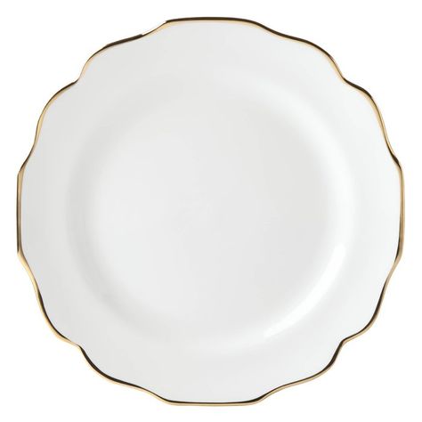 Lenox Casual Luxe Bone China 11" Dinner Plate | Wayfair Mug Handle, Casual Luxe, Glass Dinnerware, White Dinner Plates, China Plates, Appetizer Plates, Scalloped Trim, Dinner Plate Sets, Casual Dining