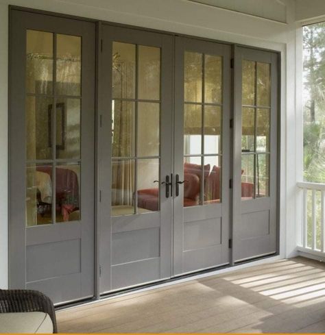 Exterior French Doors, Sliding Doors Exterior, Internal French Doors, French Doors Exterior, Doors Exterior, French Doors Patio, Modern Farmhouse Exterior, Minimalist House Design, Rustic Doors