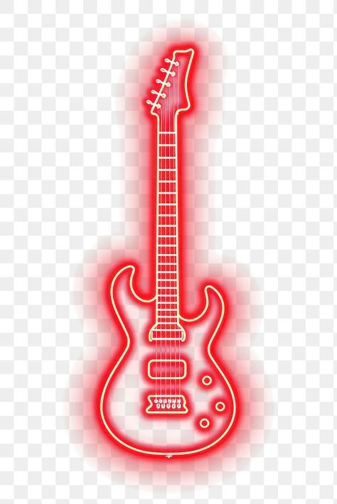 Neon Guitar, Music Line, Guitar Icon, Electric Bass Guitar, Bass Guitar, Free Png, Rock Music, Bass, White Background