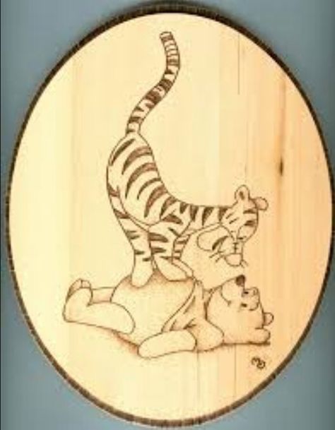 Tigger & Pooh Winnie The Pooh Wood Burning, Jim Cummings, Beginner Wood Burning, Wood Burning Patterns Stencil, Wood Burning Pen, Wood Burning Stencils, Wood Burn Designs, Pyrography Patterns, Burning Wood