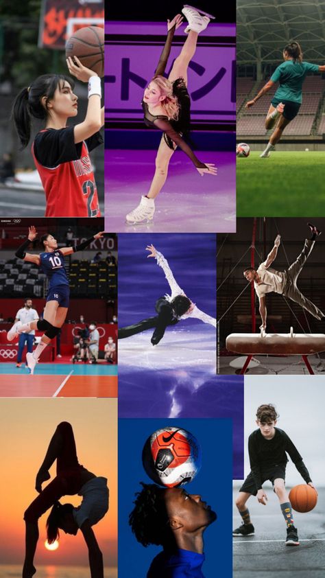 Collage with different sports and gender equality 👍 Gender Equality Poster, Different Sports, Gender Equality, Collage, Sports