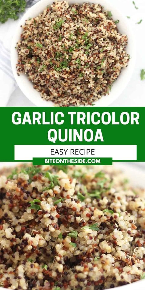 Red And White Quinoa Recipes, Tri Color Quinoa Salad Recipes, Tri Color Quinoa Recipes Side Dish, Quinoa Recipes Easy Side, Tri Colored Quinoa Recipes, Tricolor Quinoa Recipes, Tri Color Quinoa Recipes, Quinoa Side Dishes, Quinoa Side Dish Recipes