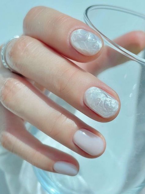 Milky White Nail, Milky White Nails, Plaid Nail Designs, Nails Elegant, Milky Nails, Plaid Nails, Nails Now, Blush Nails, White Nail Art