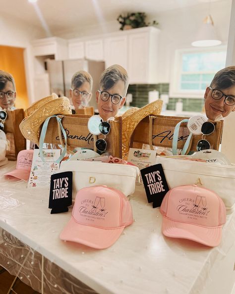 CHEERS TO CHARLESTON! 💍🍾☀️ #bachtrip #bachelorettetrip #bach #charleston #bride #bridetobe #custom #customhats #charlestonwedding #bachelorette #bacheloretteideas Charleston Sc Bachelorette Party, Charleston Bride, Bachelorette Theme, Bachelorette Trip, Bach Party, Charleston Wedding, Charleston Sc, Custom Hats, Bachelorette Party