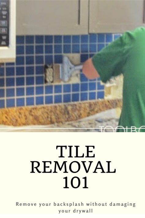 Replacing Kitchen Backsplash Diy, How To Take Down Tile Backsplash, How To Do A Backsplash In Kitchen, How To Remove Tile Backsplash From Wall, Remove Backsplash Without Damage, Removing Kitchen Backsplash, How To Redo Backsplash, Redo Kitchen Backsplash Tile, Removing Tile Countertops