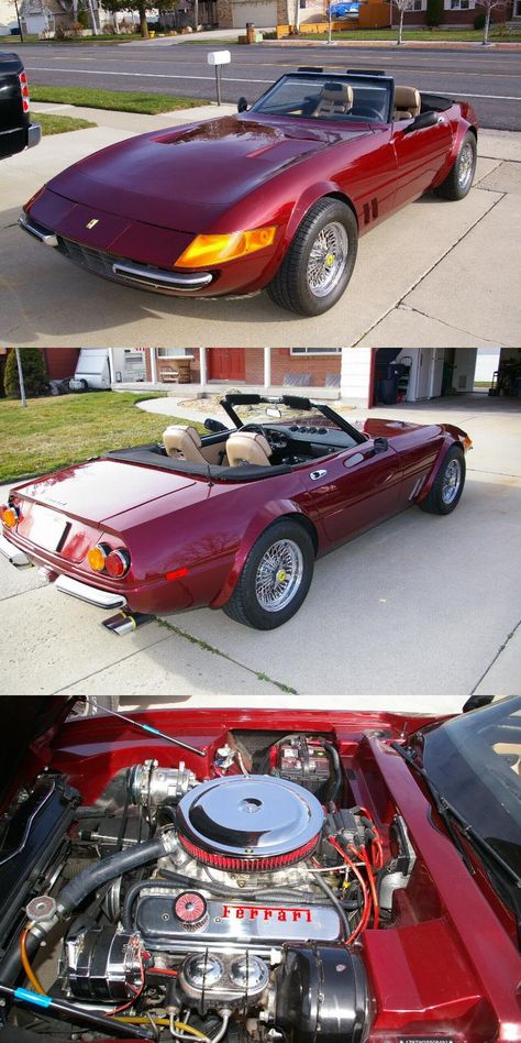 Ferrari Daytona Spyder, Classic Ferrari Vintage, Ferrari Replica, Ferrari 365 Gtb4 Daytona, 1966 Corvette Convertible, 1964 Corvette Convertible, Ferrari 250 Gt Swb California Spider, Replica Cars, Fast Sports Cars