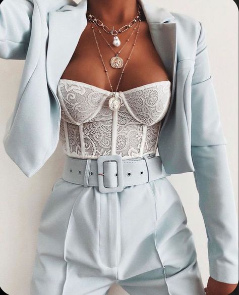 Corset Fits, Woman Suit Fashion, فستان سهرة, Prom Outfits, Looks Chic, Fancy Outfits, Suit Fashion, Teen Fashion Outfits, Looks Vintage