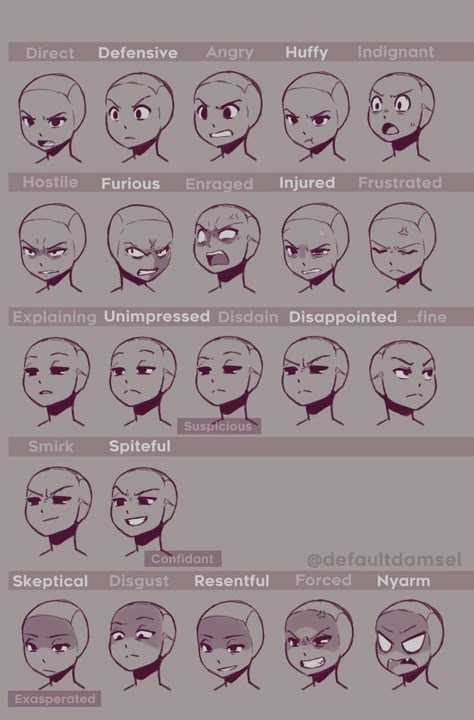 Different Types Of Smiles Drawing, Mad Chibi Expression, Chibi Poses Angry, Angry Chibi Face, Insane Face Reference, Chibi Expressions Faces, Annoyed Chibi, Angry Facial Expressions Drawing, Annoyed Facial Expression