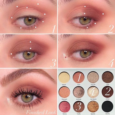 Winter Eyeshadow Palette, Winter Eyeshadow, Teknik Makeup, Soft Eye Makeup, Natural Color Palette, Dark Eye Makeup, Tutorial Eyeshadow, Korean Eye, Makeup Steps