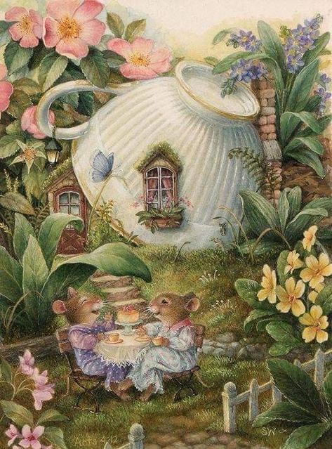 Rabbit Houses, Susan Wheeler, Botanisk Illustration, Lapin Art, 동화 삽화, Storybook Art, Art Fantaisiste, Garden Illustration, Art Mignon