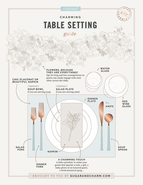 How to Set a Table for a Casual Dinner! Everything you need to know for setting a table! #Causal #TableSetting #Entertaining HowTo Table Setting Ideas Casual, Easter Brunch Table Setting, Table Setting Guide, Modern Thanksgiving Table, Casual Table Settings, Easter Brunch Table, Entertaining Tablescapes, Winter Entertaining, Set A Table