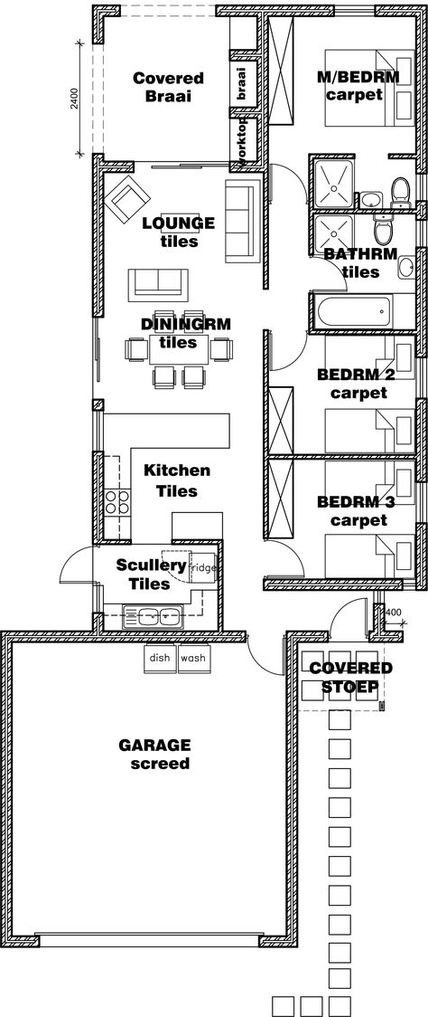 Unit type A: Erf = 290sqm / House = 146sqm Price = R2 200 000 / Includes tranfer duty 200 Sqm House Design, 3 Room House Plan, Metal Building House Plans, 5 Bedroom House Plans, Minecraft House Plans, Two Story House Plans, Free House Plans, 2 Bedroom House Plans, Cottage Style House Plans