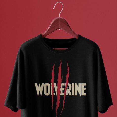 Transform your wardrobe with this exclusive Wolverine digital t-shirt design. Perfect for fans of the Marvel superhero and ideal for various DIY projects, this digital artwork allows you to create personalized apparel effortlessly. Marvel Tshirt Design, Wolverine Shirt, Marvel Superhero, Marvel Tshirt, Custom Tee, Personalized Clothes, Tshirt Design, Diy Custom, Marvel Superheroes