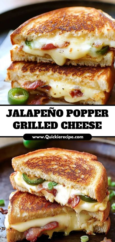 Spicy, creamy, and oozing with cheese, this Jalapeño Popper Grilled Cheese takes comfort food to the next level. Perfect for a quick meal or a spicy twist on a classic! Ingredients: 4 slices of bread 1 cup shredded cheddar cheese 2 tbsp cream cheese 1/4 cup jalapeños, diced A melty, spicy grilled cheese that’s irresistibly good Jalapeno Grilled Cheese, Jalapeno Grilled, Spicy Grilled Cheese, Popper Grilled Cheese, French Cooking Recipes, Jalapeno Popper Grilled Cheese, Shredded Cheddar Cheese, Jalapeno Popper, Grilled Cheese Recipes