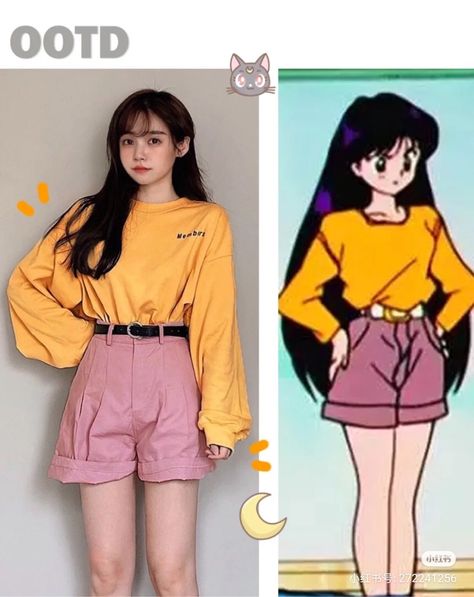 90s Anime Inspired Outfits, Sailor Moon Outfits Anime, Sailor Moon Fashion Inspired Outfits, Sailor Moon Casual Outfits, Sailor Moon Outfit Inspired, 90s Anime Outfits, Sailor Moon Outfit Ideas, Anime Inspired Outfits Casual, Sailor Moon Inspired Outfits