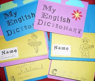 Kids Love English: Mini-Dictionary- Cognate Dictionary English Projects, Teaching Spanish, Interactive Notebooks, Teaching English, New Words, Cd, Quick Saves, Design