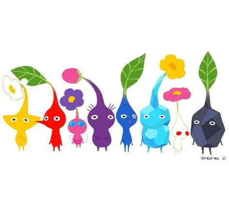 ASTROFYRE (Sarah K Hambridge) on Instagram: "Me posting art in 2023??? What is this Been replaying a lot of #Pikmin 2 lately, can't wait for #Pikmin4 !!!!" Cute Pikmin Art, 5 Characters Cartoon, Pikmin Profile Picture, How To Draw Pikmin, Pikmin Nail Art, Pikmin Tattoo Ideas, Pikmin Papercraft, Pikmin Wallpaper Laptop, Pikmin 4 Fanart