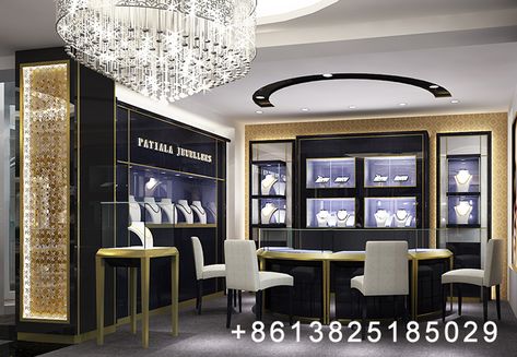 custom made jewellery showroom counter display and showcases Middle East Modern Jewelry Display, Luxury Jewelry Display, Jewelry Shop Display, Jewelry Store Displays, Jewelry Store Interior, Jewelry Store Design, Jewellery Shop Design, Showroom Interior Design, Jewellery Showroom