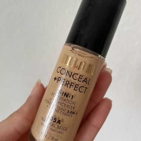 Milani Conceal And Perfect Foundation, Milani Foundation Shades, Milani Foundation Swatches, Milani Foundation, Best Full Coverage Foundation, Milani Conceal And Perfect, Foundation Swatches, Makeup List, Full Coverage Foundation