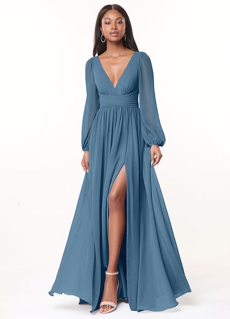 Blue Bridesmaid Dresses Long Sleeve, Bridesmaid Dresses Long Sleeve, Blue Bridesmaid Dresses Long, Stormy Bridesmaid Dresses, Light Blue Maxi Dress, Steel Blue Bridesmaid Dresses, Lavender Bridesmaid, Long Sleeve Bridesmaid Dress, Bridesmaid Dresses Azazie