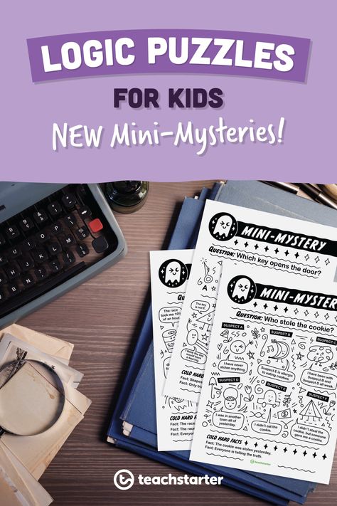 t’s no secret that classroom activities that encourage deeper thinking are worth their weight in gold. That’s why logic puzzles for kids are such a hit, for teachers and students alike!  Logic puzzles such as riddles, Sudoku, and mazes are fun, bite-sized activities that you can use to break up your lessons. As well as this, they also have a lot of other benefits too! Logic Puzzles For Kids, Logic Games For Kids, Kid Logic, Escape Room Puzzles, Logic Puzzle, Social Skills Groups, Logic Games, Logic Puzzles, Maths Puzzles