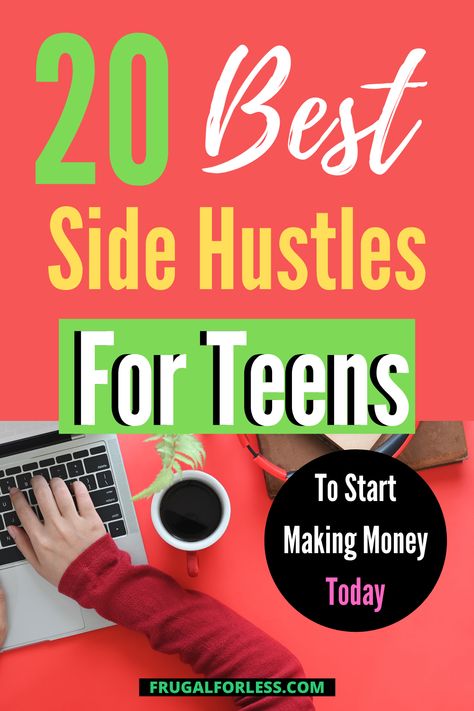 Best Side Hustles For Teens, Easy Ways For Teens To Make Money, Online Side Hustles For Teens, Side Hustle Ideas For Teens, Ways For Teens To Make Money, Side Hustle For Teens, Ways To Make Extra Money For Teens, Teen Business Ideas, Side Hustles For Teens