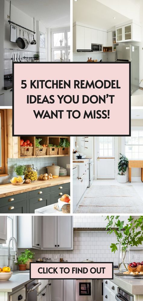 5 best kitchen remodel ideas Remodeling A Kitchen, Must Haves In Kitchen Remodel, Low Budget Kitchen Remodel, Kitchen Redo Ideas, Kitchen Reno Ideas, Kitchen Renovation On A Budget, Small Kitchen Makeover, Redo Kitchen, Easy Kitchen Renovations